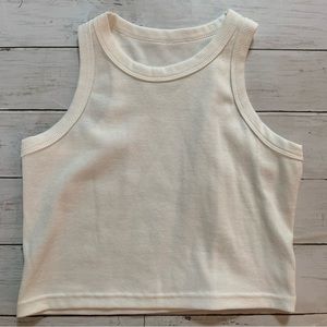 Basic White Cropped Tank Top